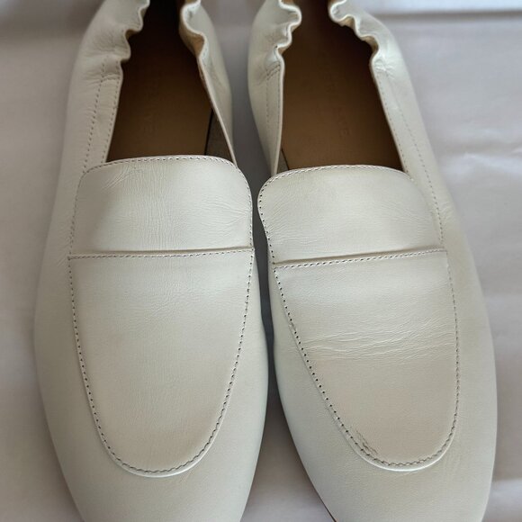 Everlane The Day White Soft Leather Pull On Loafers - Picture 2 of 4